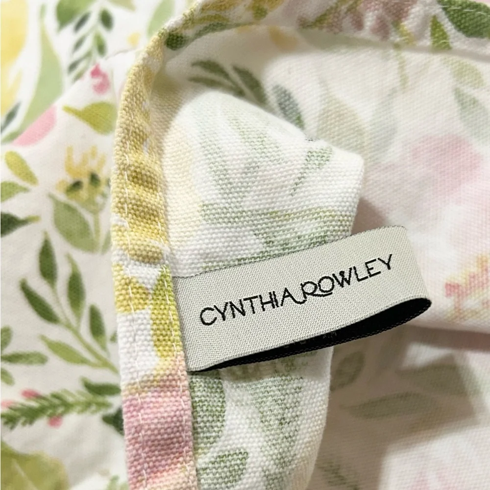 Cynthia Rowley Tablecloth Floral Rectangle 73” x 58.5” Cotton Colorful Whimsical
